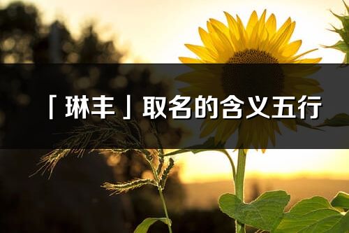 「琳豐」取名的含義五行_琳豐名字寓意解釋