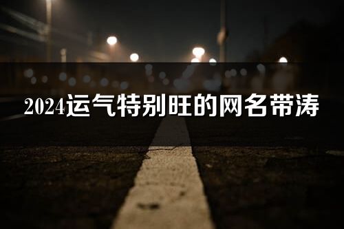 2024運氣特別旺的網(wǎng)名帶濤