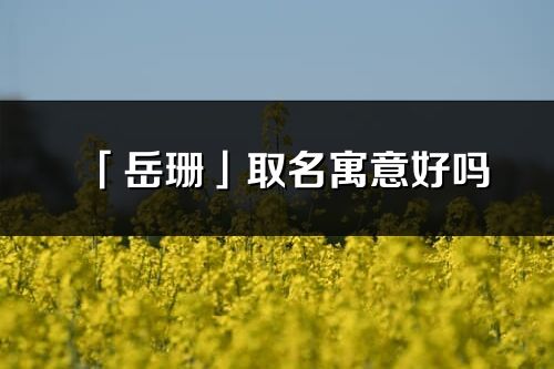「岳珊」取名寓意好嗎_岳珊名字含義及寓意