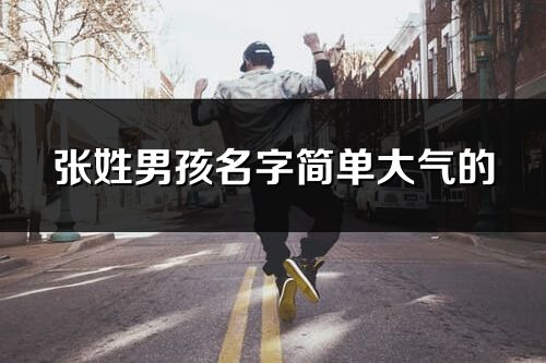 張姓男孩名字簡單大氣的