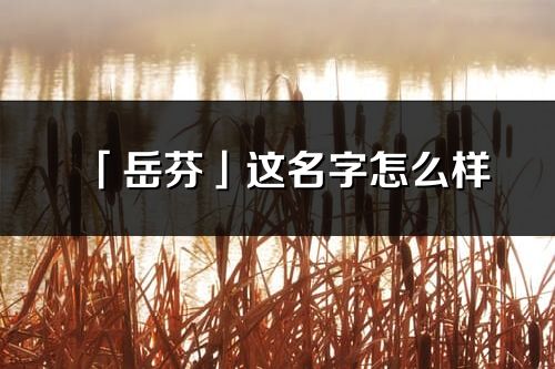 「岳芬」這名字怎么樣_岳芬的名字解釋