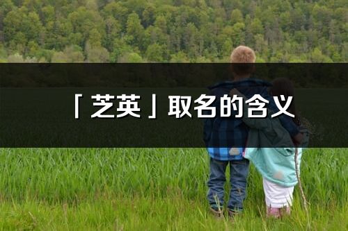 「芝英」取名的含義_芝英名字寓意解釋