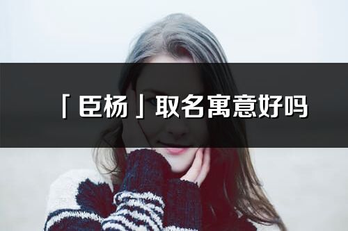 「臣楊」取名寓意好嗎_臣楊名字含義及五行