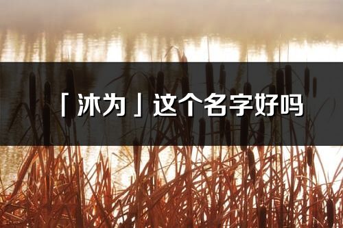 「沐為」這個(gè)名字好嗎_沐為名字寓意,含義