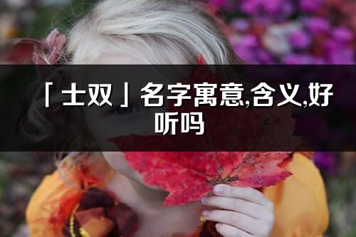 「士雙」名字寓意,含義,好聽嗎_士雙名字分析打分