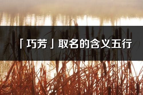 「巧芳」取名的含義五行_巧芳名字寓意解釋