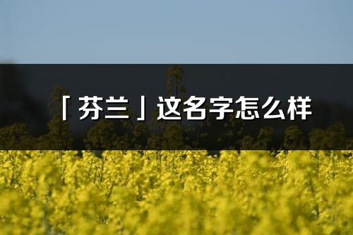 「芬蘭」這名字怎么樣_芬蘭的名字解釋