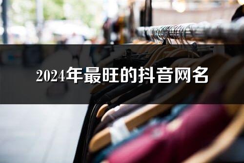2024年最旺的抖音網(wǎng)名(共60個)
