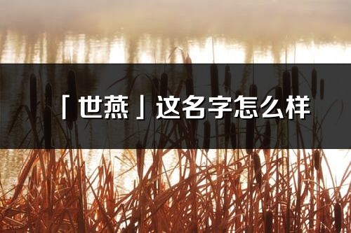 「世燕」這名字怎么樣_世燕的名字解釋