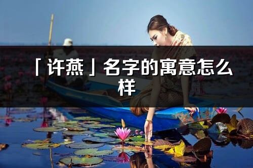 「許燕」名字的寓意怎么樣_許燕的出處