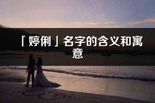「婷俐」名字的含義和寓意_婷俐的出處與意思解釋