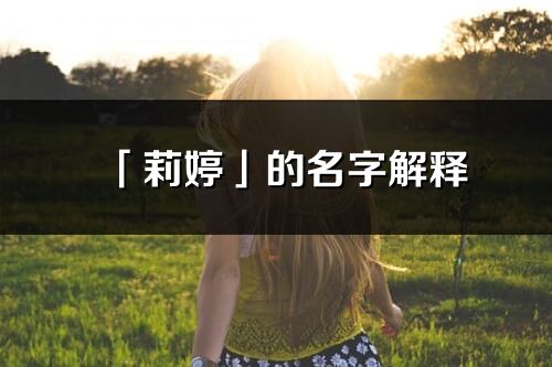 「莉婷」的名字解釋_莉婷含義分析