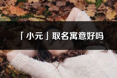 「小元」取名寓意好嗎_小元名字含義及五行
