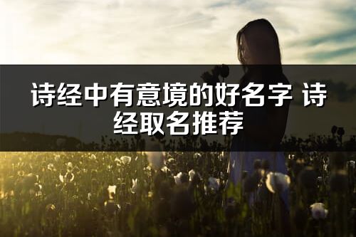 詩經中有意境的好名字 詩經取名推薦
