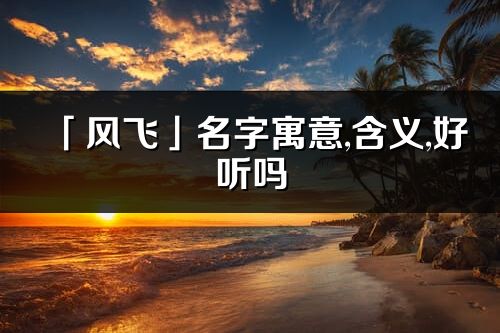 「風飛」名字寓意,含義,好聽嗎_風飛名字分析打分