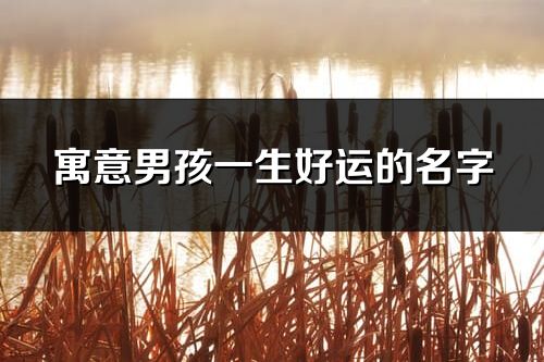 寓意男孩一生好運的名字