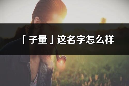 「子量」這名字怎么樣_子量的名字解釋