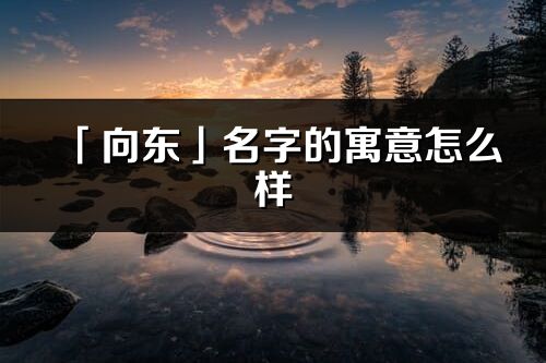 「向東」名字的寓意怎么樣_向東的出處