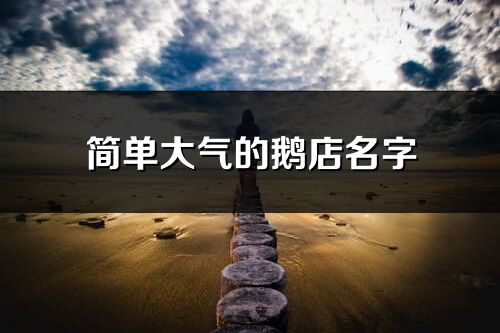 簡單大氣的鵝店名字