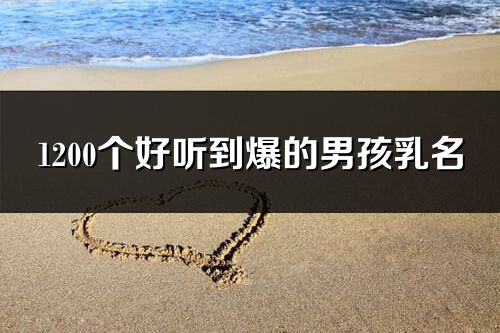 1200個(gè)好聽到爆的男孩乳名