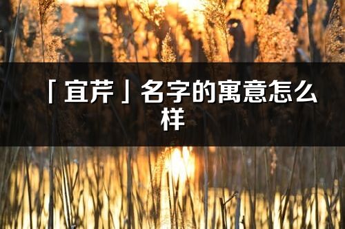 「宜芹」名字的寓意怎么樣_宜芹的出處