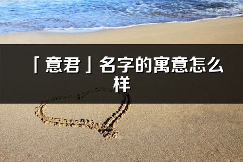 「意君」名字的寓意怎么樣_意君的出處