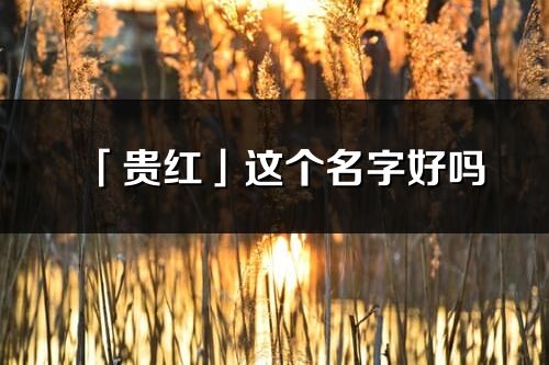 「貴紅」這個名字好嗎_貴紅名字寓意,含義