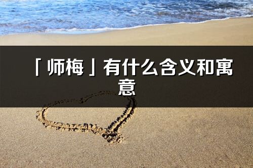 「師梅」有什么含義和寓意_師梅名字的出處與意思