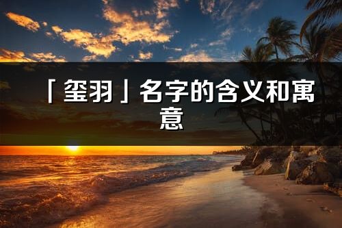 「璽羽」名字的含義和寓意_璽羽的出處與意思解釋