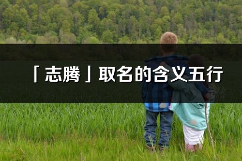 「志騰」取名的含義五行_志騰名字寓意解釋