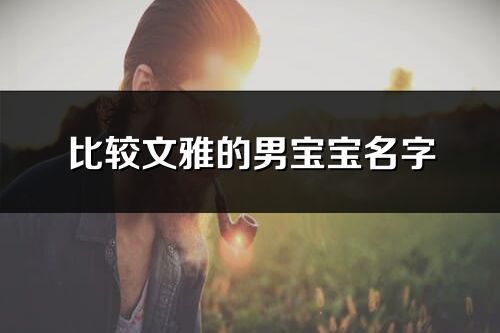 比較文雅的男寶寶名字