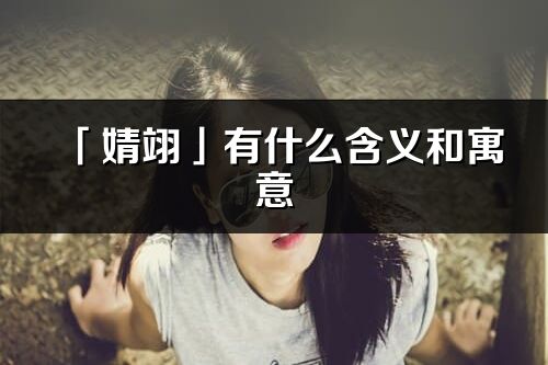 「婧翊」有什么含義和寓意_婧翊名字的出處與意思