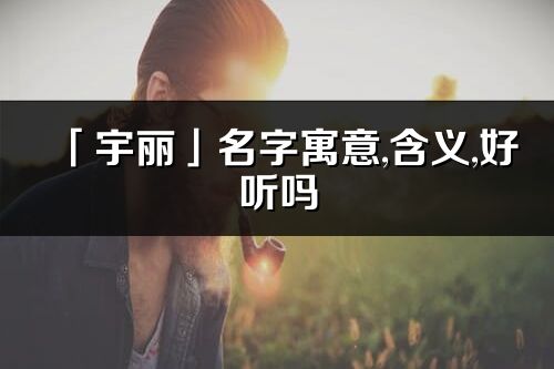 「宇麗」名字寓意,含義,好聽嗎_宇麗名字分析打分