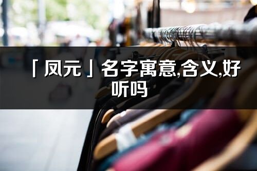 「鳳元」名字寓意,含義,好聽嗎_鳳元名字分析打分