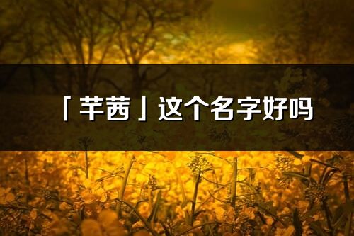 「芊茜」這個名字好嗎_芊茜名字寓意,含義