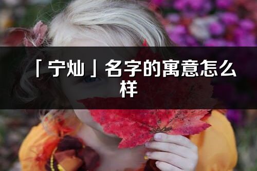 「寧燦」名字的寓意怎么樣_寧燦的出處