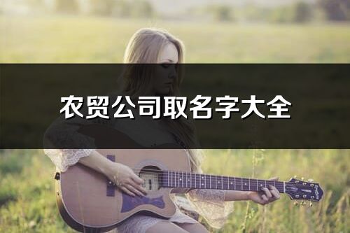 農貿公司取名字大全(精選80個)