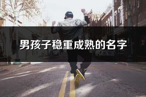 男孩子穩重成熟的名字