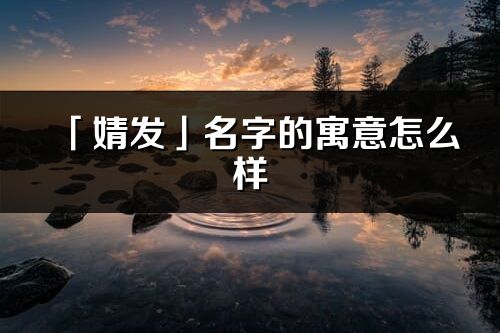 「婧發(fā)」名字的寓意怎么樣_婧發(fā)的出處