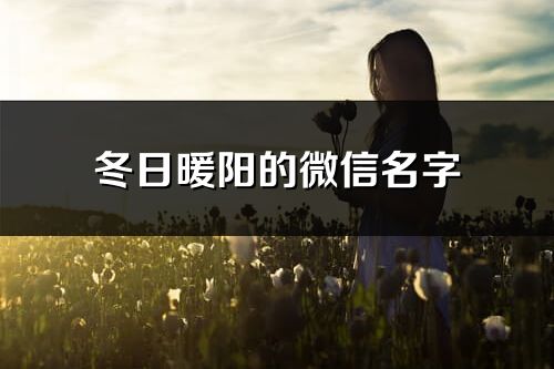 冬日暖陽(yáng)的微信名字(共66個(gè))