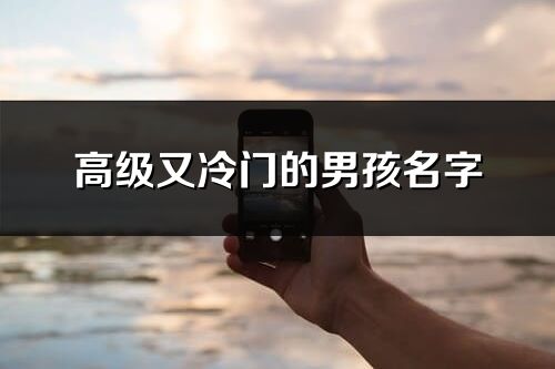 高級又冷門的男孩名字