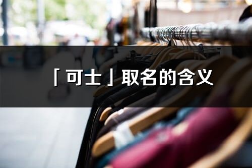 「可士」取名的含義_可士名字寓意