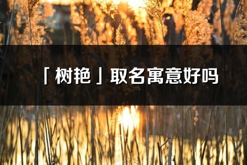 「樹艷」取名寓意好嗎_樹艷名字含義及五行