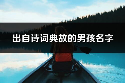 出自詩詞典故的男孩名字