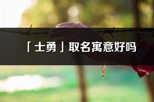 「士勇」取名寓意好嗎_士勇名字含義及寓意