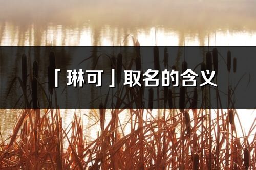 「琳可」取名的含義_琳可名字寓意解釋
