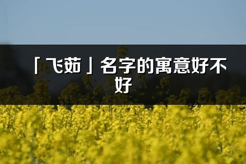 「飛茹」名字的寓意好不好_飛茹含義分析