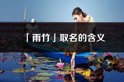 「雨竹」取名的含義_雨竹名字寓意解釋