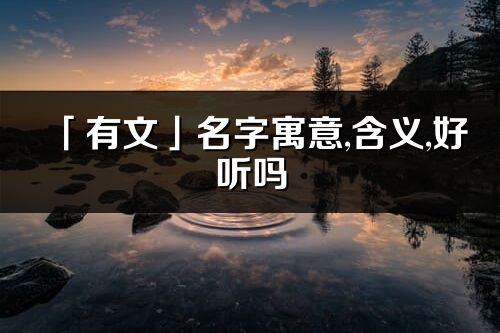 「有文」名字寓意,含義,好聽(tīng)嗎_有文名字取名打分