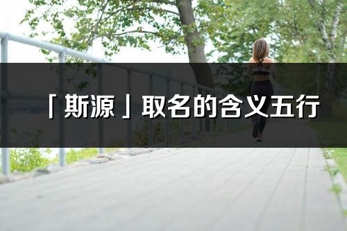 「斯源」取名的含義五行_斯源名字寓意解釋